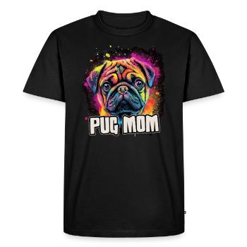 Carlin Pug Chien Cadeau Dire - T-shirt Premium bio Homme - noir - Devant - Nico (187cm)
