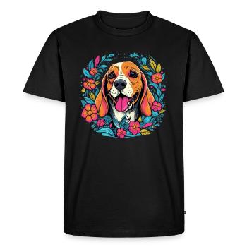 Cadeau de chien Beagle - T-shirt Premium bio Homme - noir - Devant - Nico (187cm)