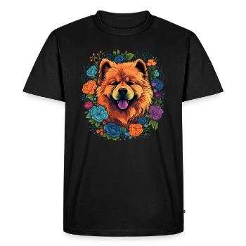 Chow Chow Chien Cadeau - T-shirt Premium bio Homme - noir - Devant - Nico (187cm)