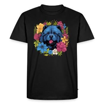 Chow Chow Chien Cadeau - T-shirt Premium bio Homme - noir - Devant - Nico (187cm)