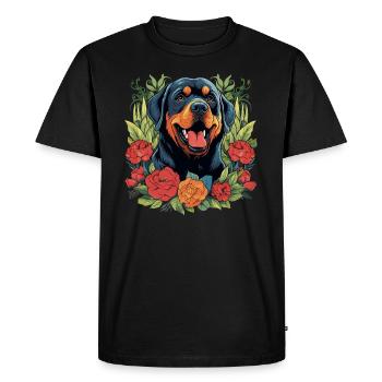 Cadeau pour chien Rottweiler - T-shirt Premium bio Homme - noir - Devant - Nico (187cm)