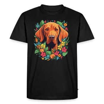 Vizsla Dog Gift - Men's Premium Organic T-Shirt - black - Front - Nico (187cm)
