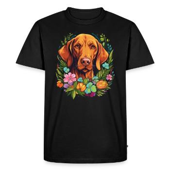 Vizsla Dog Gift - Men's Premium Organic T-Shirt - black - Front - Nico (187cm)