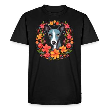 Whippet Dog Gift - Men's Premium Organic T-Shirt - black - Front - Nico (187cm)