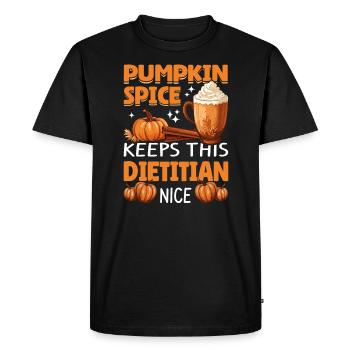 Cool Pumpkin Spice garde cette diététicienne agréable - T-shirt Premium bio Homme - noir - Devant - Nico (187cm)