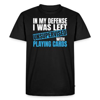 Pour ma défense, je n’ai pas été supervisé en jouant - T-shirt Premium bio Homme - noir - Devant - Nico (187cm)