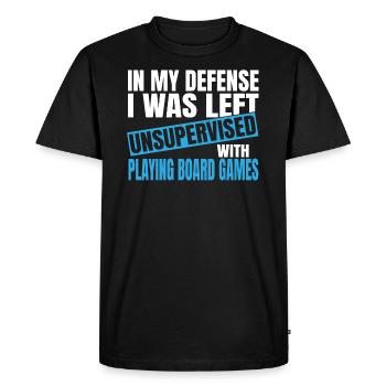 Pour ma défense, je n’ai pas été supervisé en jouant - T-shirt Premium bio Homme - noir - Devant - Nico (187cm)