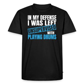 Pour ma défense, je n’ai pas été supervisé en jouant - T-shirt Premium bio Homme - noir - Devant - Nico (187cm)