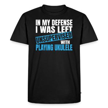 Pour ma défense, je n’ai pas été supervisé en jouant - T-shirt Premium bio Homme - noir - Devant - Nico (187cm)