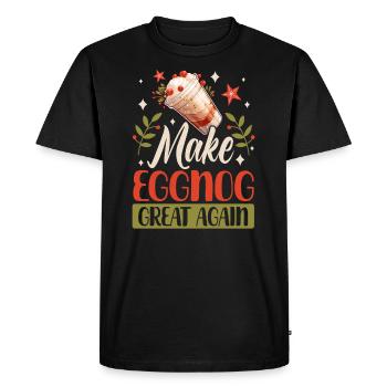 Make Eggnog Great Again Crème glacée Hommes Femmes - T-shirt Premium bio Homme - noir - Devant - Nico (187cm)