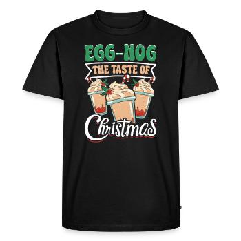 Le lait de poule est mon carburant d’hiver Hommes Femmes Crème glacée - T-shirt Premium bio Homme - noir - Devant - Nico (187cm)