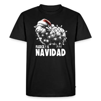 Fleece Navidad Christmas Gift Funny Sayings - Men's Premium Organic T-Shirt - black - Front - Nico (187cm)