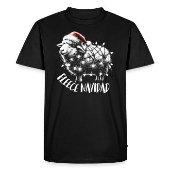 Fleece Navidad Christmas Gift Funny Sayings - Men's Premium Organic T-Shirt - black - Front - Nico (187cm)
