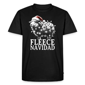 Fleece Navidad Christmas Gift Funny Sayings - Men's Premium Organic T-Shirt - black - Front - Nico (187cm)