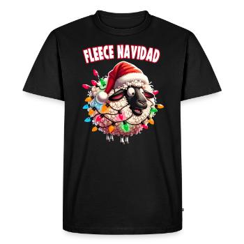 Fleece Navidad Christmas Gift Funny Sayings - Men's Premium Organic T-Shirt - black - Front - Nico (187cm)