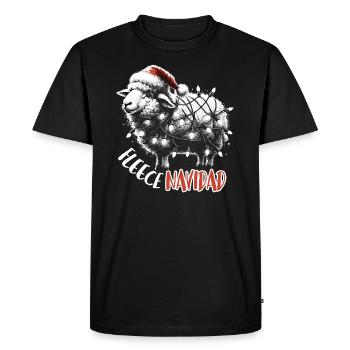 Fleece Navidad Christmas Gift Funny Sayings - Men's Premium Organic T-Shirt - black - Front - Nico (187cm)
