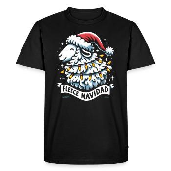 Fleece Navidad Christmas Gift Funny Sayings - Men's Premium Organic T-Shirt - black - Front - Nico (187cm)