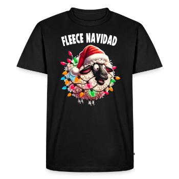 Fleece Navidad Christmas Gift Funny Sayings - Men's Premium Organic T-Shirt - black - Front - Nico (187cm)