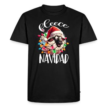 Fleece Navidad Christmas Gift Funny Sayings - Men's Premium Organic T-Shirt - black - Front - Nico (187cm)
