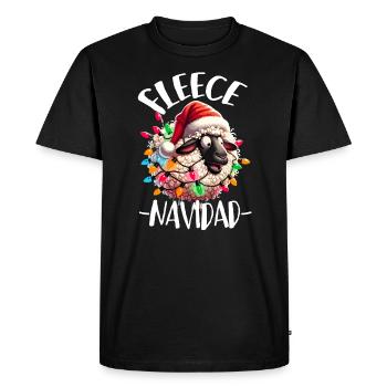 Fleece Navidad Christmas Gift Funny Sayings - Men's Premium Organic T-Shirt - black - Front - Nico (187cm)