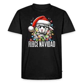 Fleece Navidad Christmas Gift Funny Sayings - Men's Premium Organic T-Shirt - black - Front - Nico (187cm)