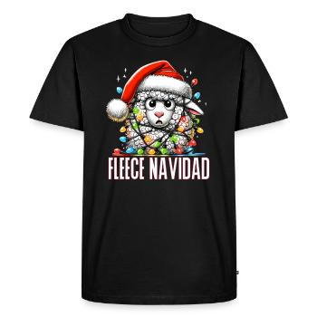 Fleece Navidad Christmas Gift Funny Sayings - Men's Premium Organic T-Shirt - black - Front - Nico (187cm)
