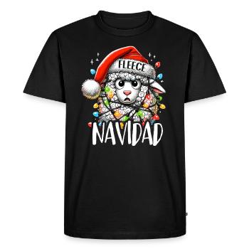 Fleece Navidad Christmas Gift Funny Sayings - Men's Premium Organic T-Shirt - black - Front - Nico (187cm)