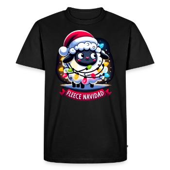 Fleece Navidad Christmas Gift Funny Sayings - Men's Premium Organic T-Shirt - black - Front - Nico (187cm)