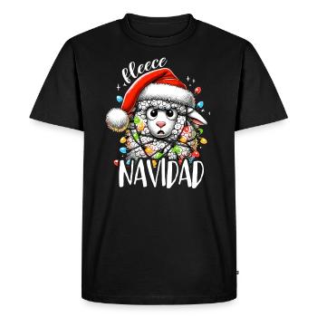 Fleece Navidad Christmas Gift Funny Sayings - Men's Premium Organic T-Shirt - black - Front - Nico (187cm)
