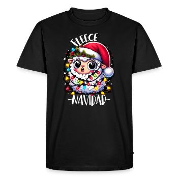 Fleece Navidad Christmas Gift Funny Sayings - Men's Premium Organic T-Shirt - black - Front - Nico (187cm)