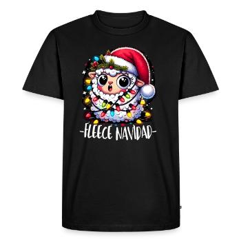 Fleece Navidad Christmas Gift Funny Sayings - Men's Premium Organic T-Shirt - black - Front - Nico (187cm)