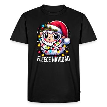 Fleece Navidad Christmas Gift Funny Sayings - Men's Premium Organic T-Shirt - black - Front - Nico (187cm)