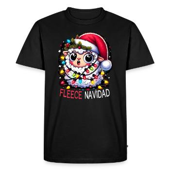 Fleece Navidad Christmas Gift Funny Sayings - Men's Premium Organic T-Shirt - black - Front - Nico (187cm)