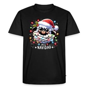 Fleece Navidad Christmas Gift Funny Sayings - Men's Premium Organic T-Shirt - black - Front - Nico (187cm)