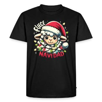 Fleece Navidad Christmas Gift Funny Sayings - Men's Premium Organic T-Shirt - black - Front - Nico (187cm)