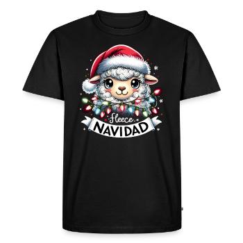Fleece Navidad Christmas Gift Funny Sayings - Men's Premium Organic T-Shirt - black - Front - Nico (187cm)
