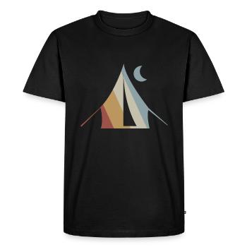 Camping Retro Style Vintage - T-shirt Premium bio Homme - noir - Devant - Nico (187cm)