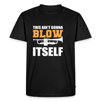 Je vais me souffler un cadeau de membre du groupe - T-shirt Premium bio Homme - noir - Devant - Nico (187cm)