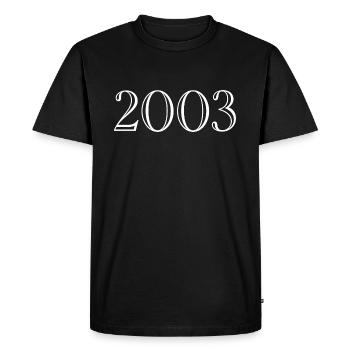 2003 - gift born in 2003 - Men's Premium Organic T-Shirt - black - Front - Nico (187cm)