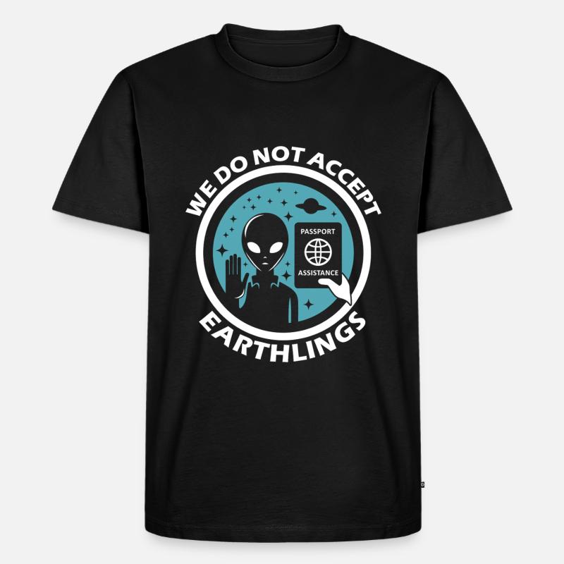 Interplanetare Einwanderung - Männer Premium Bio T-Shirt - Schwarz