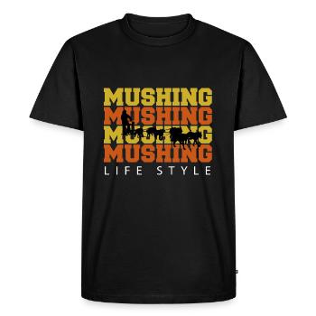 mushing life style - T-shirt Premium bio Homme - noir - Devant - Nico (187cm)