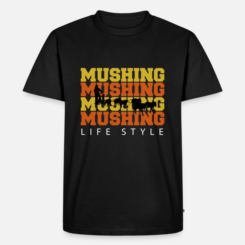 mushing life style - Männer Premium Bio T-Shirt - Schwarz