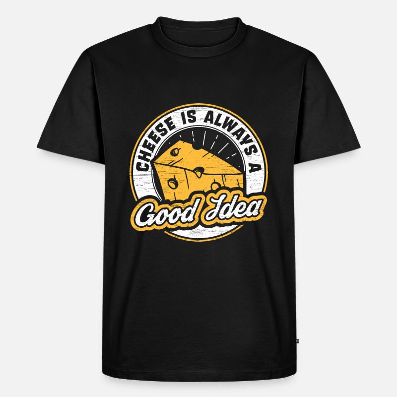 Überbacken Käse - Männer Premium Bio T-Shirt - Schwarz