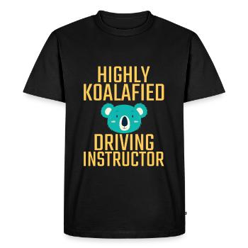 Instructeur de conduite Koalafied Drive Tutor - T-shirt Premium bio Homme - noir - Devant - Nico (187cm)