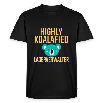 Storage Manager Koalafied - Men's Premium Organic T-Shirt - black - Front - Nico (187cm)
