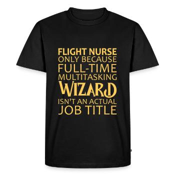Flight Nurse Wizard Air Rescue - Men's Premium Organic T-Shirt - black - Front - Nico (187cm)