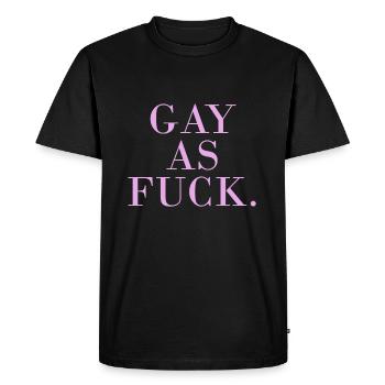 Gay as Fuck. - T-shirt Premium bio Homme - noir - Devant - Nico (187cm)