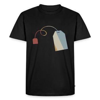 Sachets de thé Retro Style Vintage - T-shirt Premium bio Homme - noir - Devant - Nico (187cm)