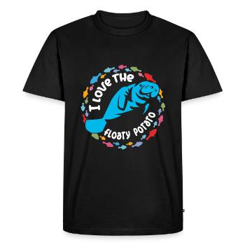 I love Dugongs Manatees - Men's Premium Organic T-Shirt - black - Front - Nico (187cm)