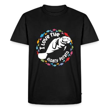 I love manatees, the floaty potato - Men's Premium Organic T-Shirt - black - Front - Nico (187cm)
